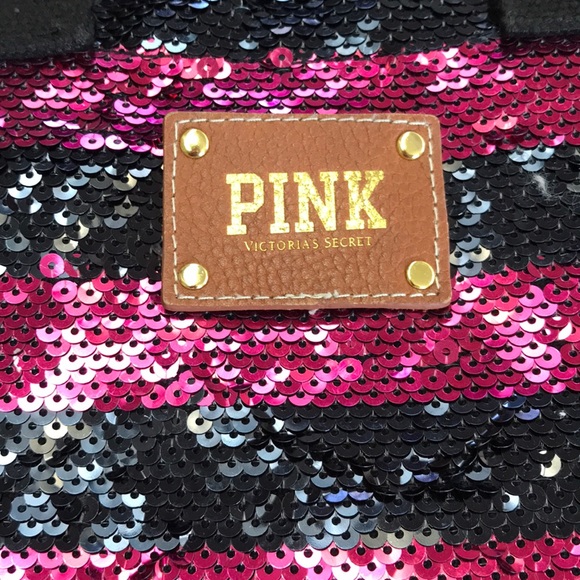 PINK Victoria’s Secret Sequined Pink Black… - Picture 3 of 11
